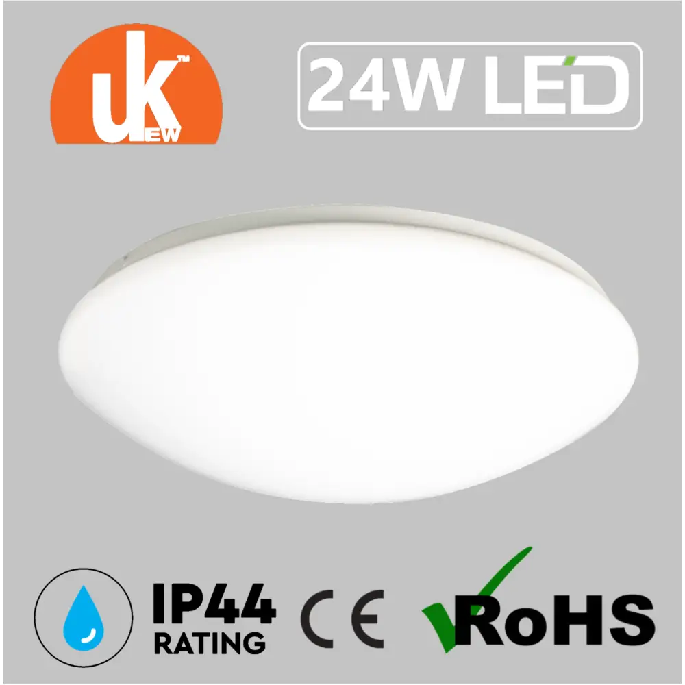 18W IP44 Bathroom LED Bulkhead Round Wall Light for Kitchen Hallway - Home Furniture & DIY:Lighting:Wall Lights