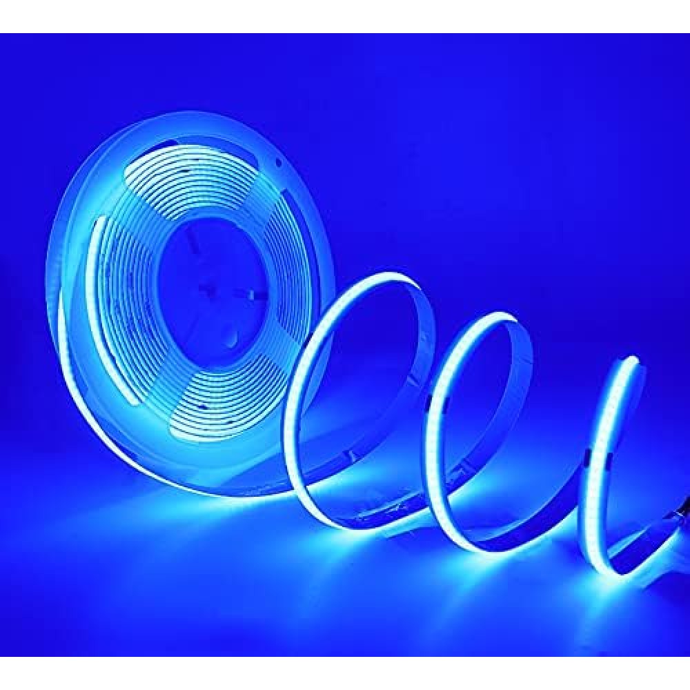 LED Striplight 24V Blue COB  - 10W - CRI 90 - 5M Roll - Light fixtures UK