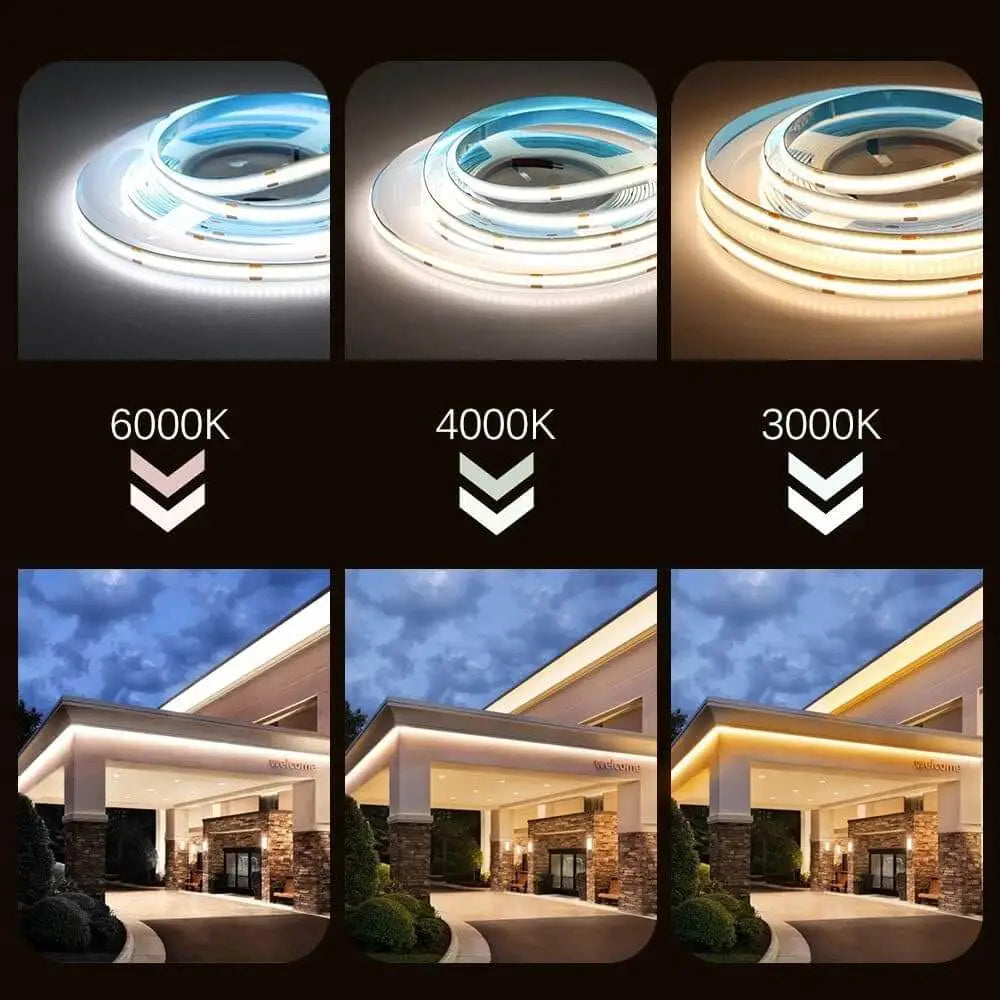 5 Meter LED Strip Light with COB LED for Home and Garden Lighting - LED Strip