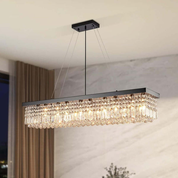 Modern rectangular fashion crystal chandelier