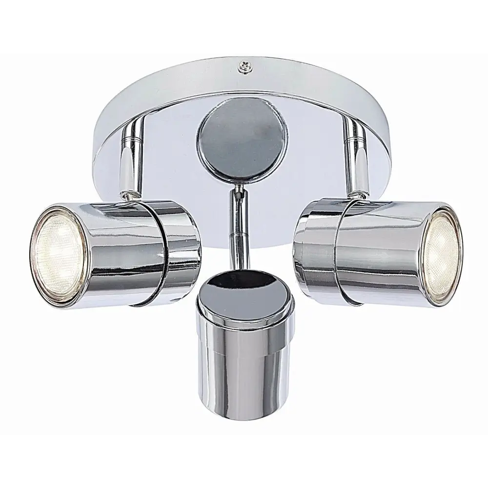 3 Way Round ️ Chrome Interior Ceiling Mount Spotlight Light UKEW