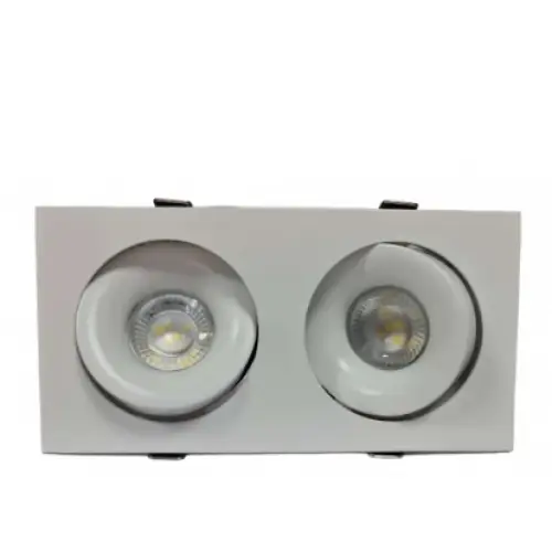 Adjustable Twin GU10 Recessed Downlight - 350° Tilt Spotlight - Light fixtures UK