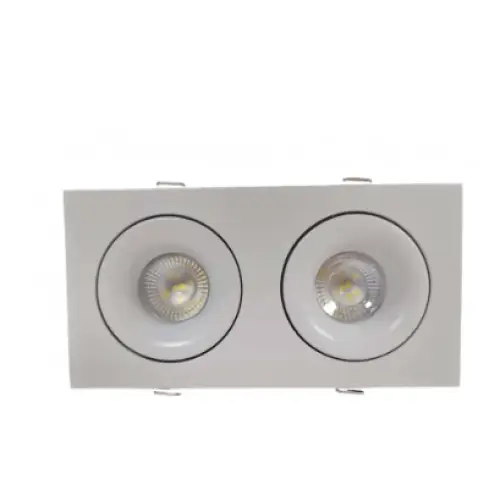 Adjustable Twin GU10 Recessed Downlight - 350° Tilt Spotlight - Light fixtures UK