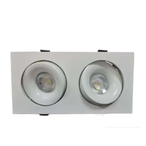 Adjustable Twin GU10 Recessed Downlight - 350° Tilt Spotlight - Light fixtures UK