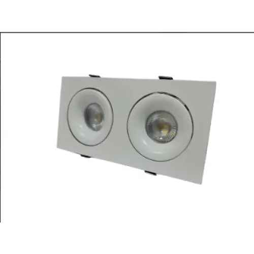 Adjustable Twin GU10 Recessed Downlight - 350° Tilt Spotlight - Light fixtures UK