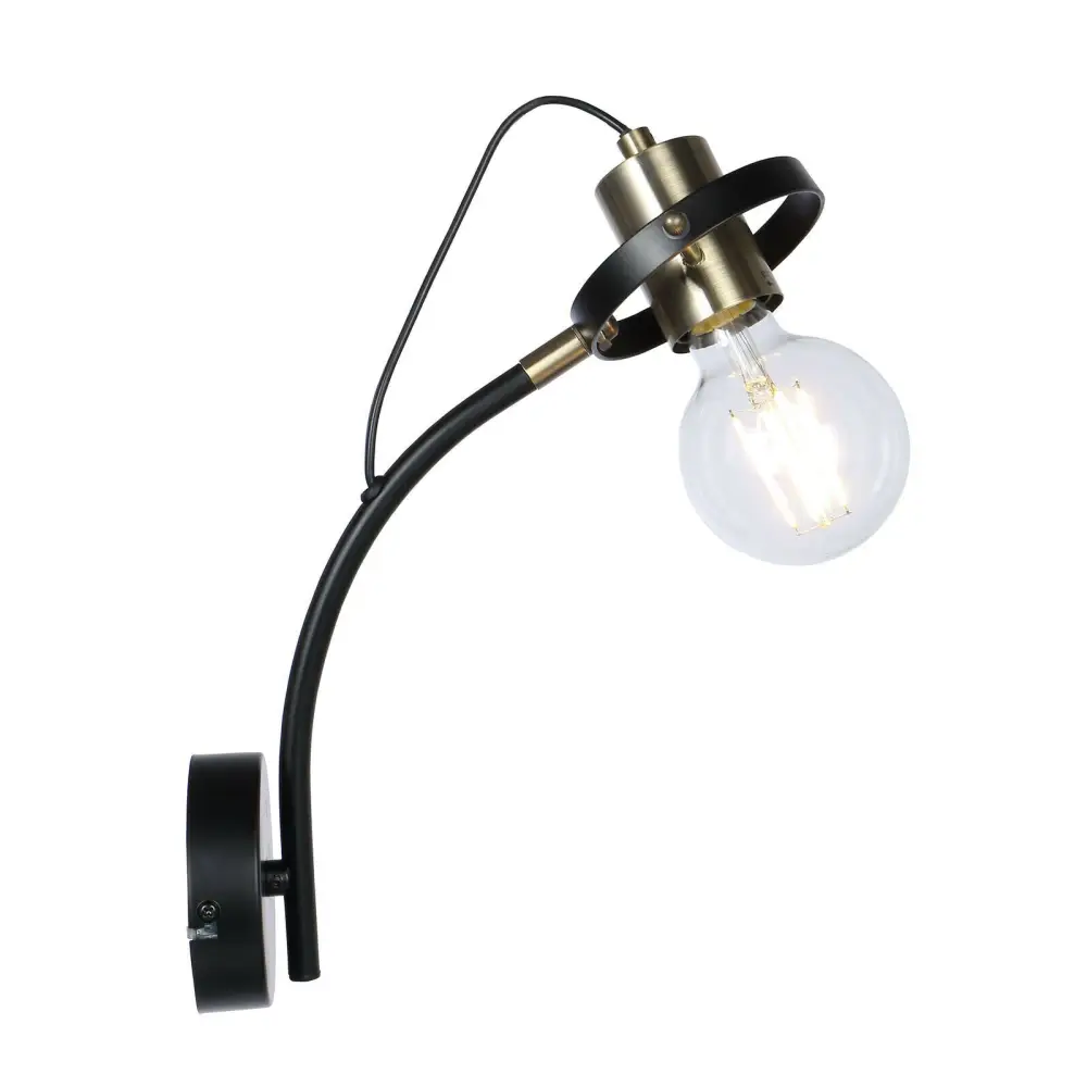 Beautiful industrial style wall light Brass and Black Colour Finish UKEW