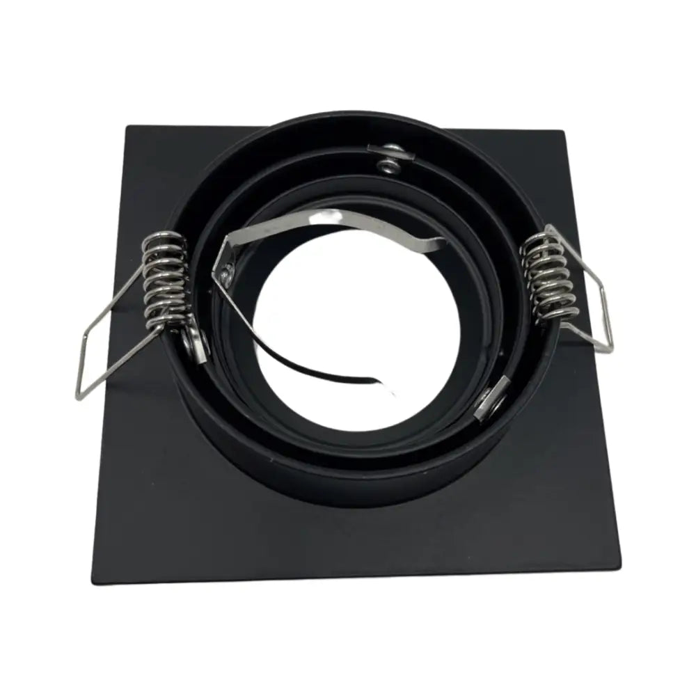 Black Square Tilt Ceiling Recessed Spotlight Downlight GU10 LED Black premiumlux