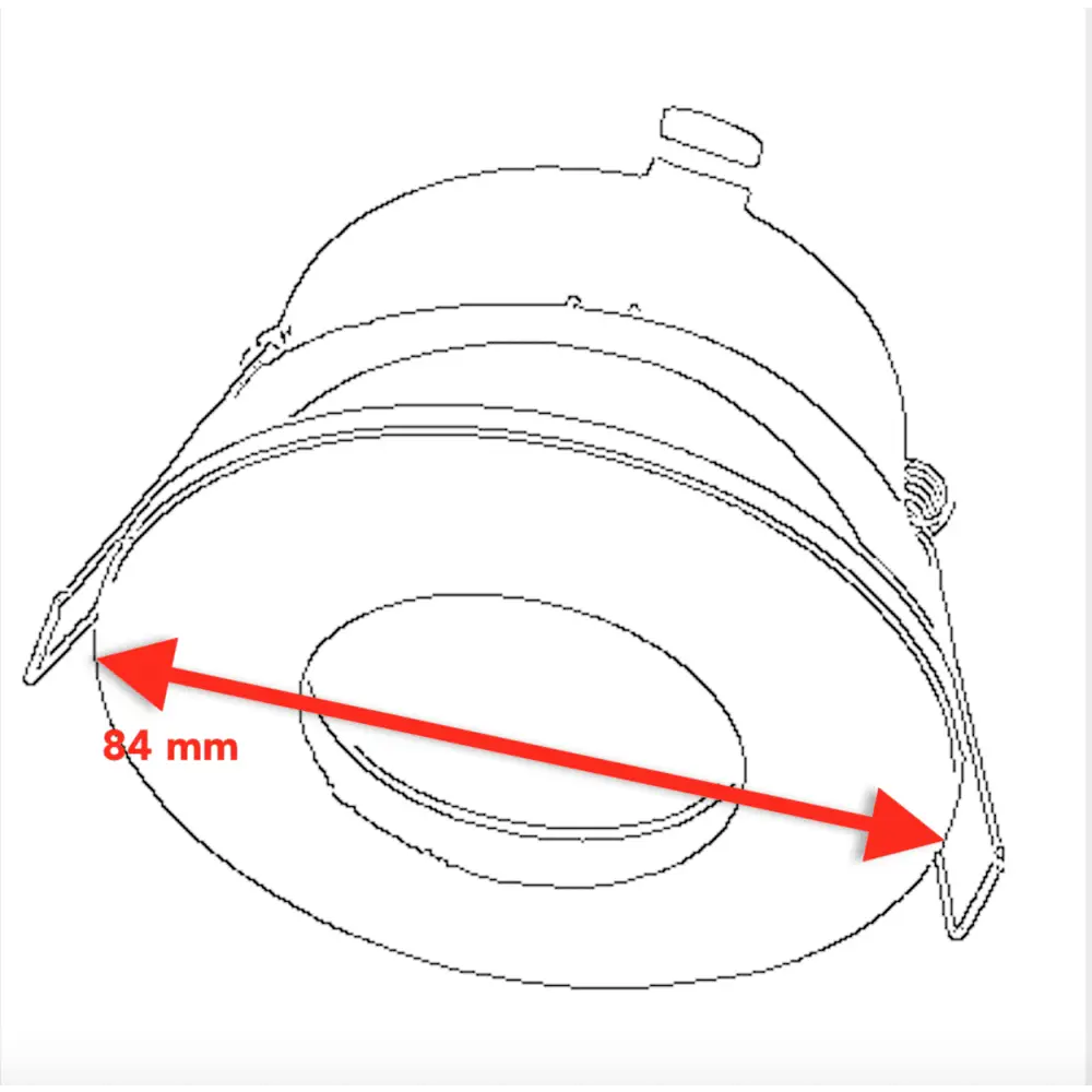 Black chrome Round Bathroom Shower Downlight GU10 for Zone 2,3 IP65 UKEW