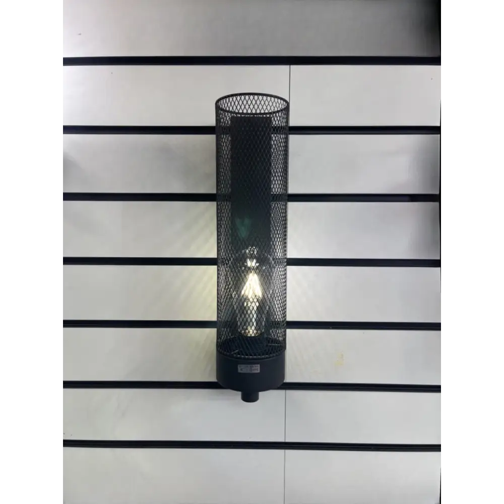 Black Metal Mesh Contemporary Wall Light with On/Off Rocker Switch - Light fixtures UK