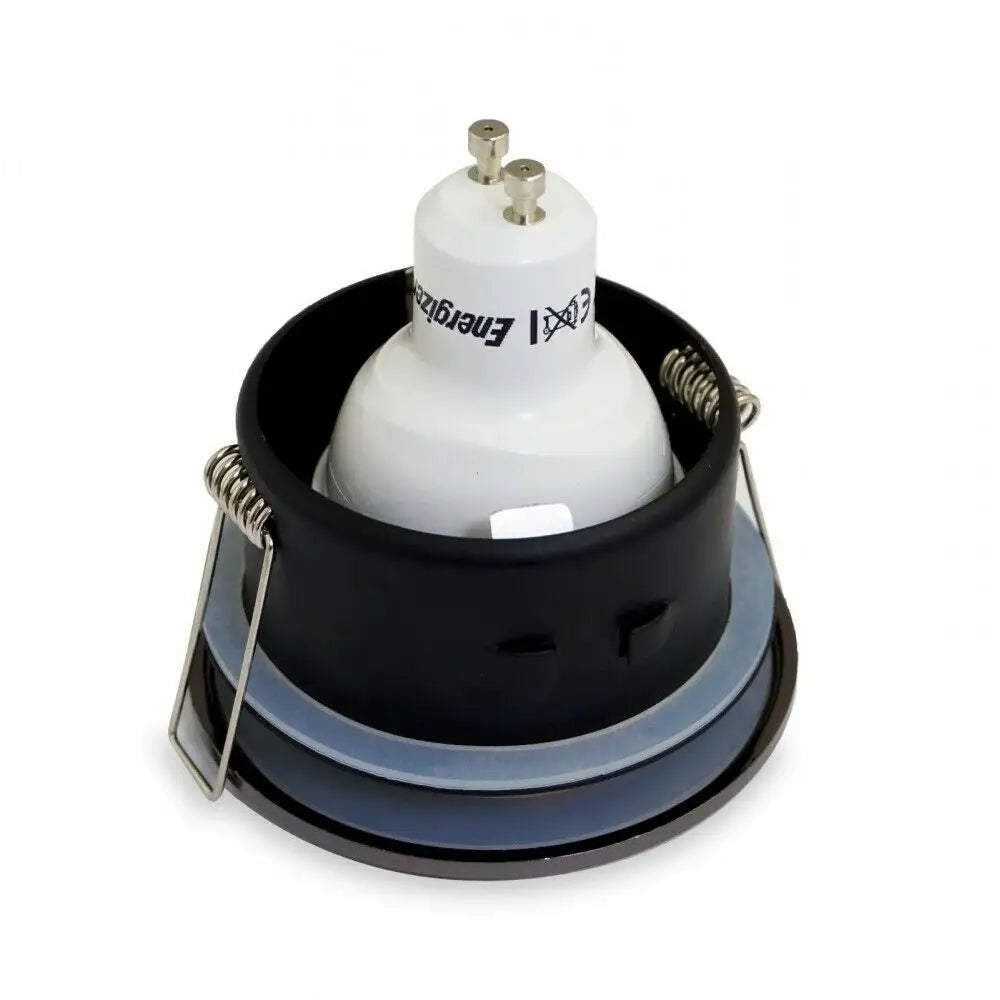 Waterproof Bathroom Shower Downlights IP65 GU10 Matt Black Lights UKEW