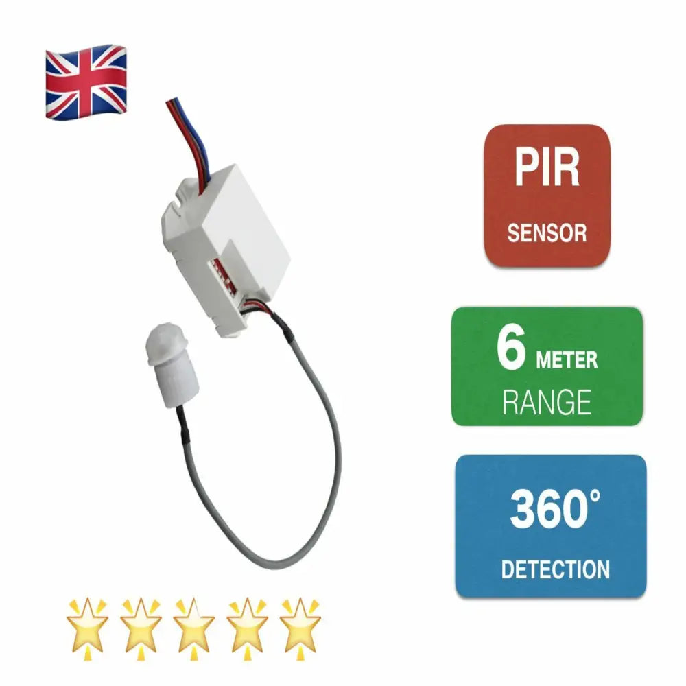 Ceiling Motion Sensor Light Switch Mini PIR Recessed 360" PIR ukew