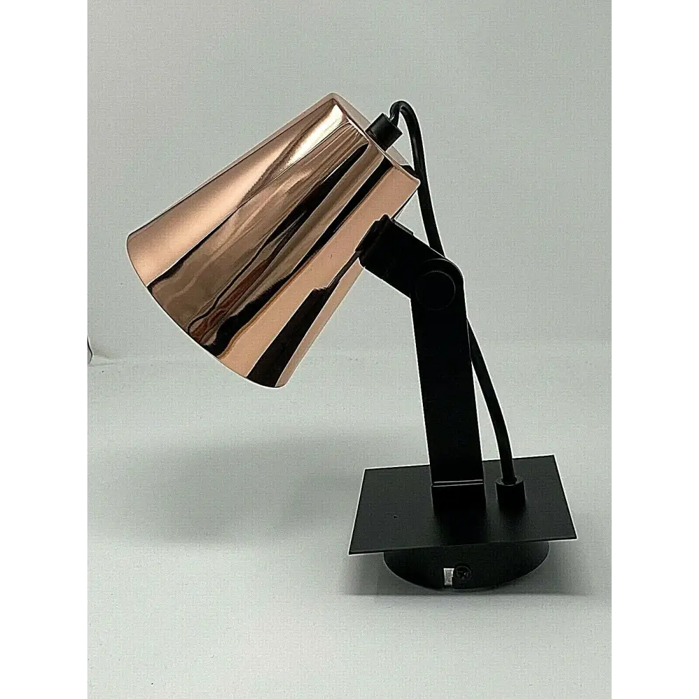 Bedside wall light Adjustable with Rocker Switch, Copper & Black UKEW