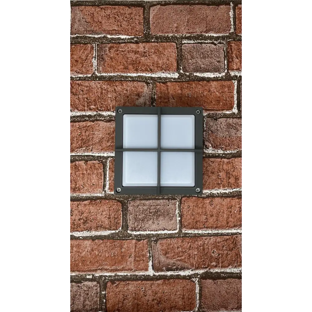 IP65 square dark grey Outdoor Garden Exterior Security Bulkhead Wall Lights UKEW
