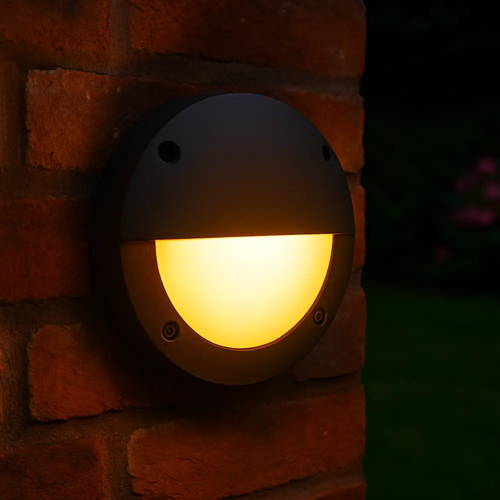Dark Grey Security Bulkhead Wall Lights for Outdoor Garden Spaces - Garden & Patio:Garden Lighting:Wall & Ceiling Lights