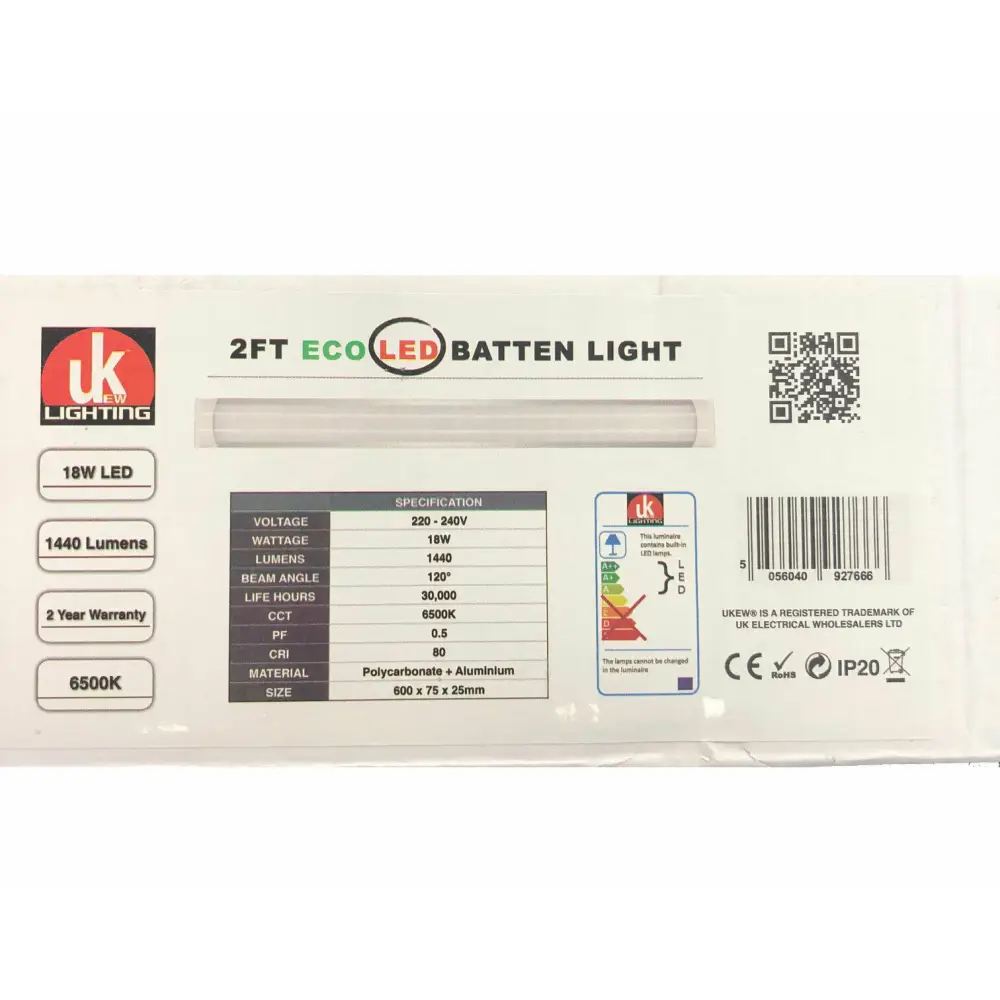 Slimline Integrated LED Batten ceiling light Fitting Low Profile 2,3,4 Ft UKEW®