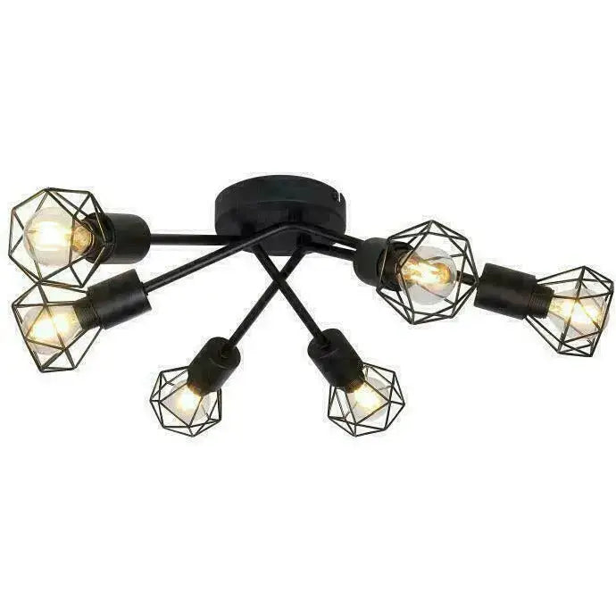 Decorative Cage Ceiling Spotlight Kitchen Bedroom Retro Shade 3 or 6 lights UKEW