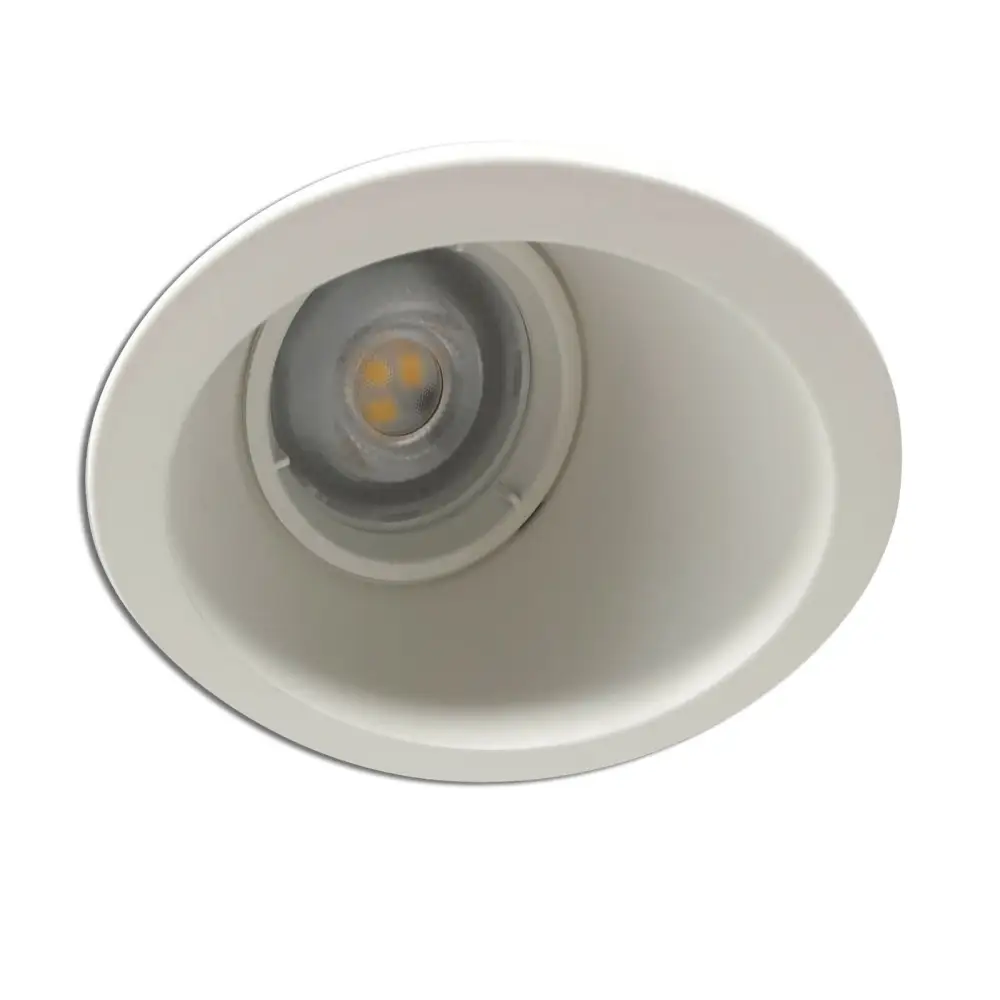 Decorative GU10 Angled Recessed Downlight Spotlight Light Fitting Matt White UKEW