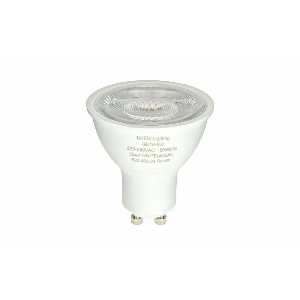 10 x Bright GU10 Dimmable 6W LED Bulbs 5000K - 6500K UKEW