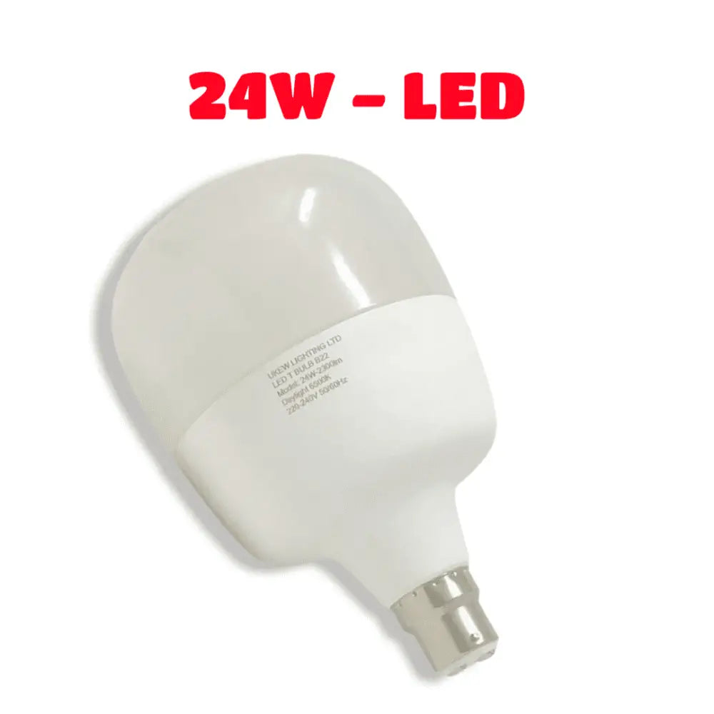 Pack of 2 Large eco LED Light T-Bulb Lamp 24W Bulb B22 2300LM 6500k AIGOSTAR
