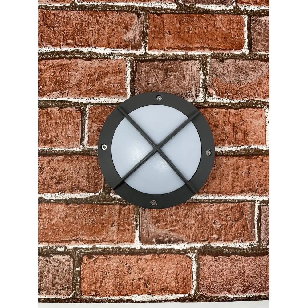 Round Grill Grey Mini Bulkhead Wall Lights Garden IP65 Waterproof G9 Garden Lights