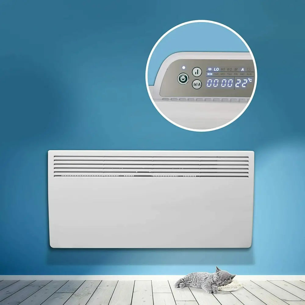 Energy saver Wall heater 2.00 KW Panel Convector Heating Digital Timer UKEW