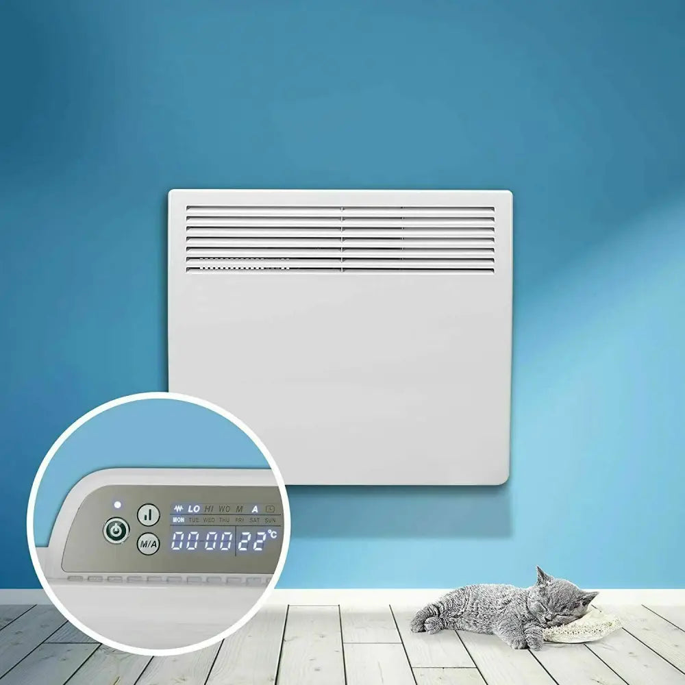 Electric wall Heater 1 Kw Wall-Mounted Electric Panel With 24hr LCD Timer UKEWinsatheat