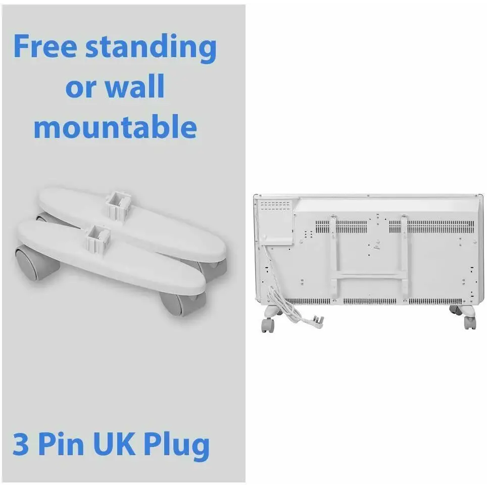 Electric wall Heater 1 Kw Wall-Mounted Electric Panel With 24hr LCD Timer UKEWinsatheat