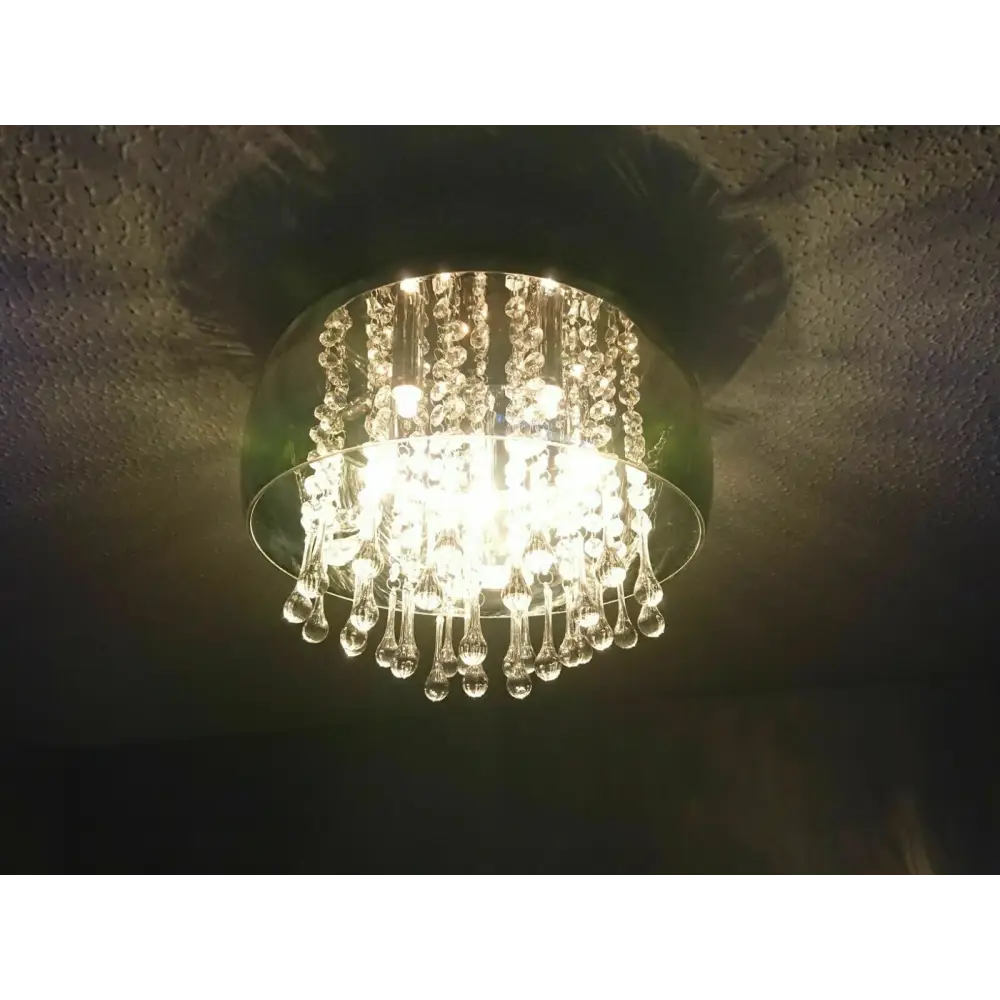 Waterfall 5 Light Flush Ceiling Decorative Ceiling Light smoked glass UKEW