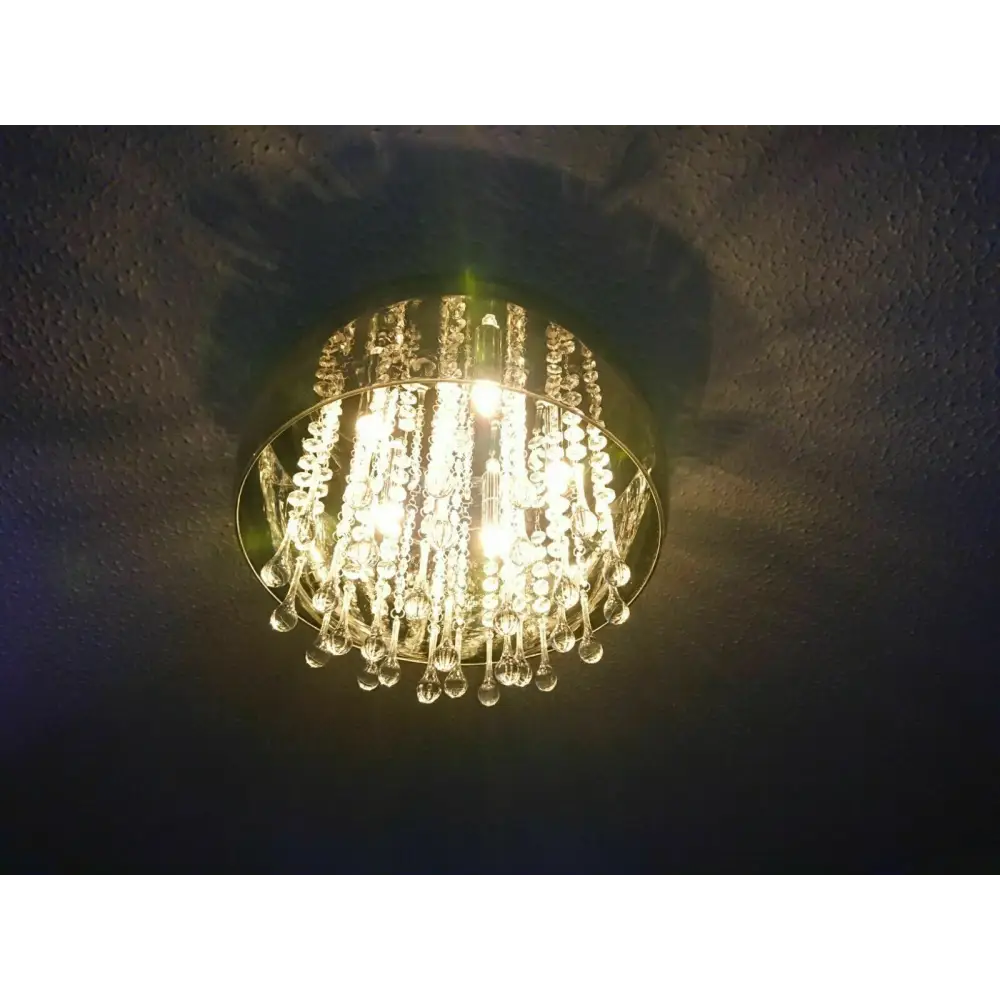 Waterfall 5 Light Flush Ceiling Decorative Ceiling Light smoked glass UKEW