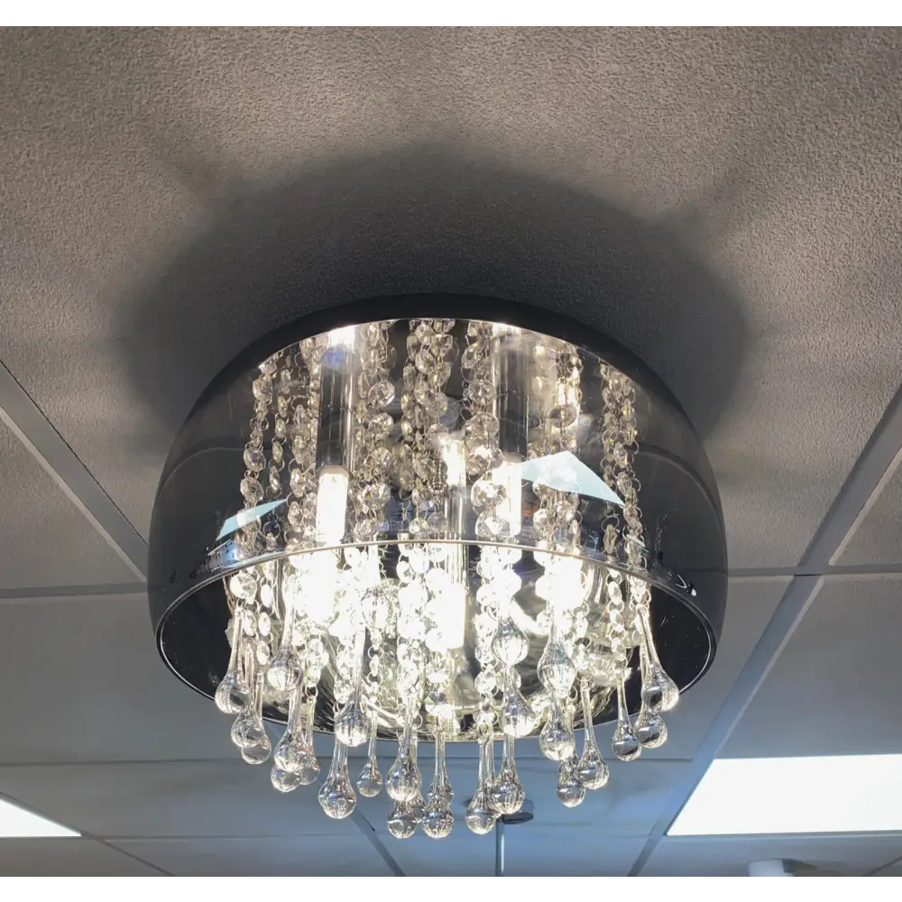 Waterfall 5 Light Flush Ceiling Decorative Ceiling Light smoked glass UKEW