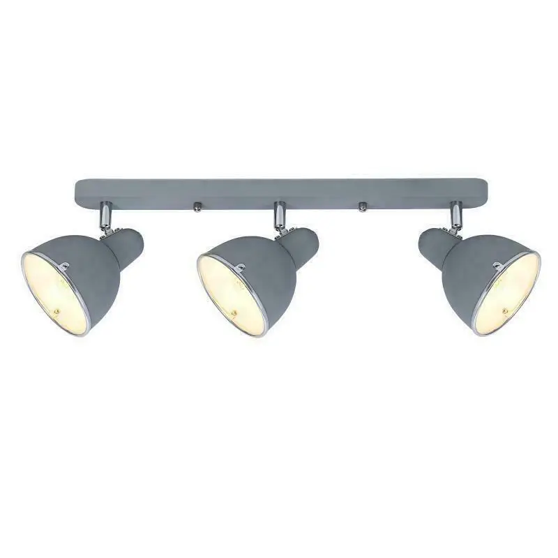 Grey 3 Way Kitchen Bedroom large shade Ceiling Light Fitting UKEW