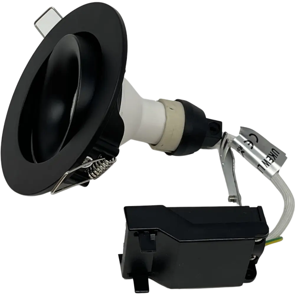 Black GU10 Scoop Tilt Directional Recessed Ceiling Spotlight Downlights UKEW