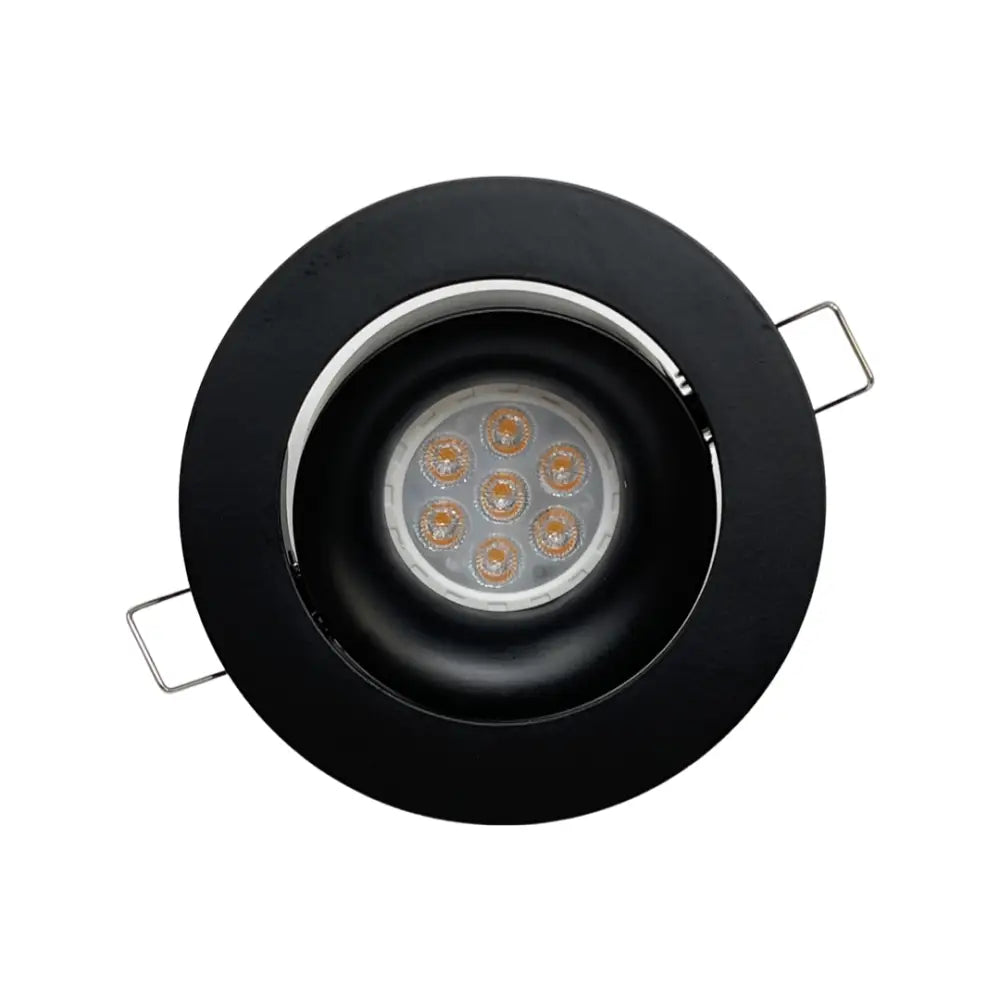 Black GU10 Scoop Tilt Directional Recessed Ceiling Spotlight Downlights UKEW