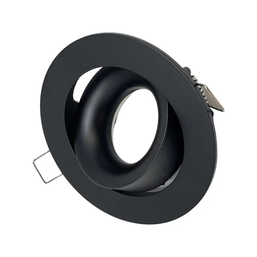 Black GU10 Scoop Tilt Directional Recessed Ceiling Spotlight Downlights UKEW