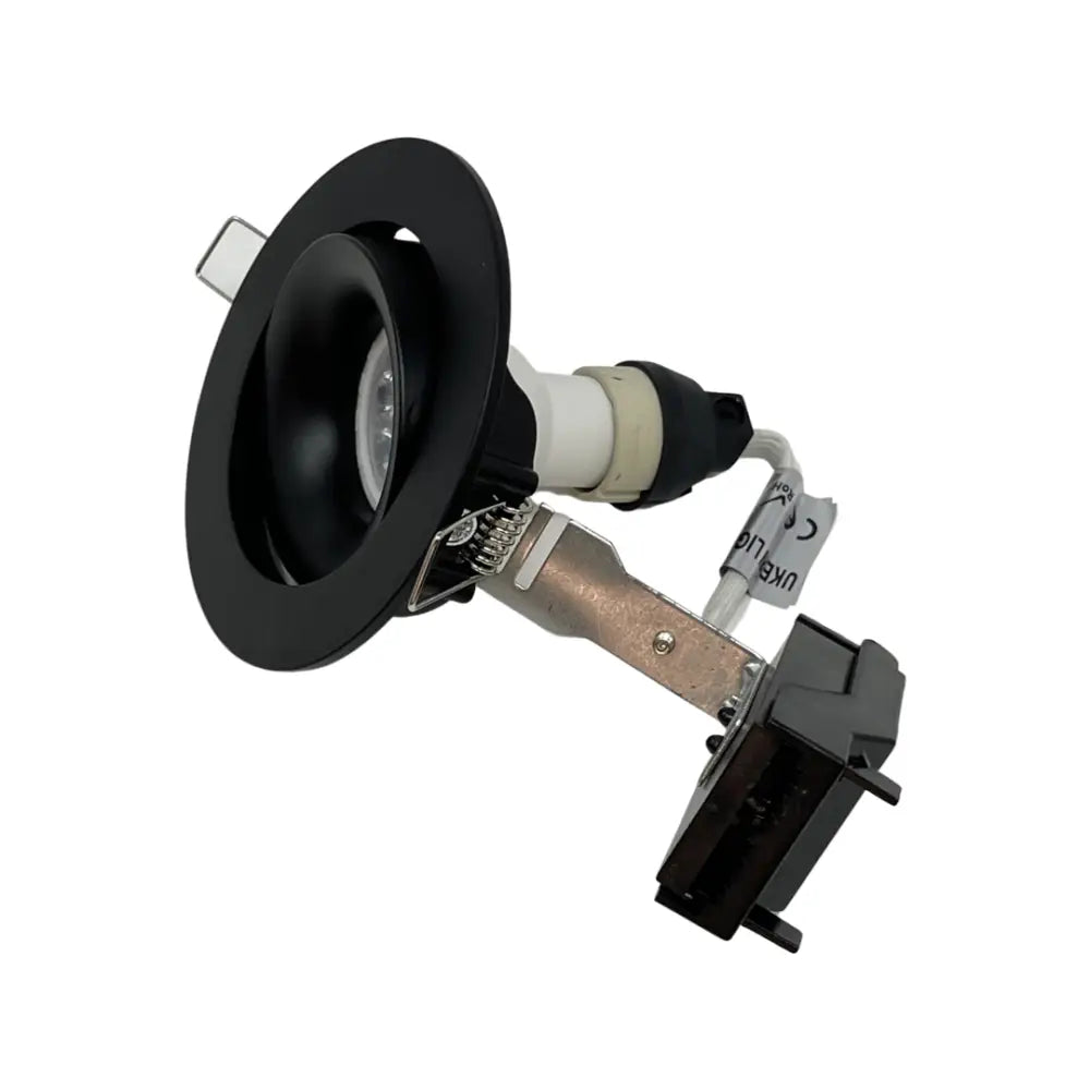 Black GU10 Scoop Tilt Directional Recessed Ceiling Spotlight Downlights UKEW