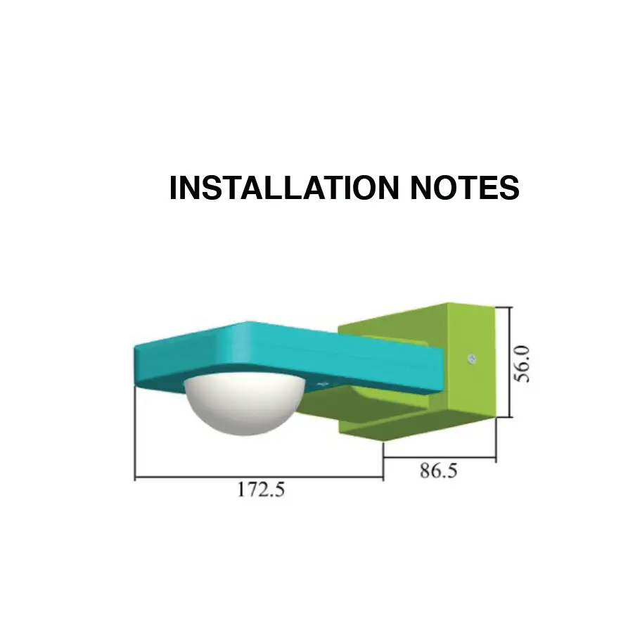PIR Infrared Motion Sensor Black Outdoor 360 Degree manual override IP65 UKEW