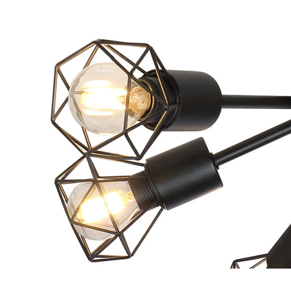 6-Light LED Ceiling Spotlight Kitchen Bedroom Retro Cage Shade E14 Fitting Kitchen