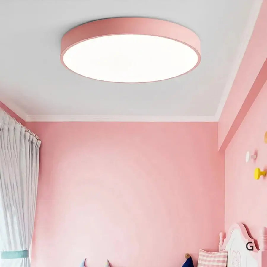 Large Pink LED Ceiling Light with Wall Switch for Modern Home Decor - Home Furniture & DIY:Lighting:Ceiling Lights &