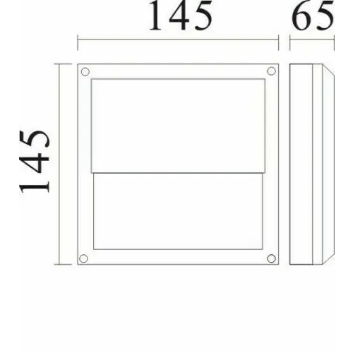 Garden Mini Bulkhead Grey Square Eyelid Design IP65 Waterproof UKEW