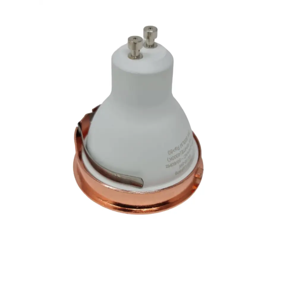 Modern LED Recessed Ceiling Lights in Rose Gold Copper Finish - DownLight