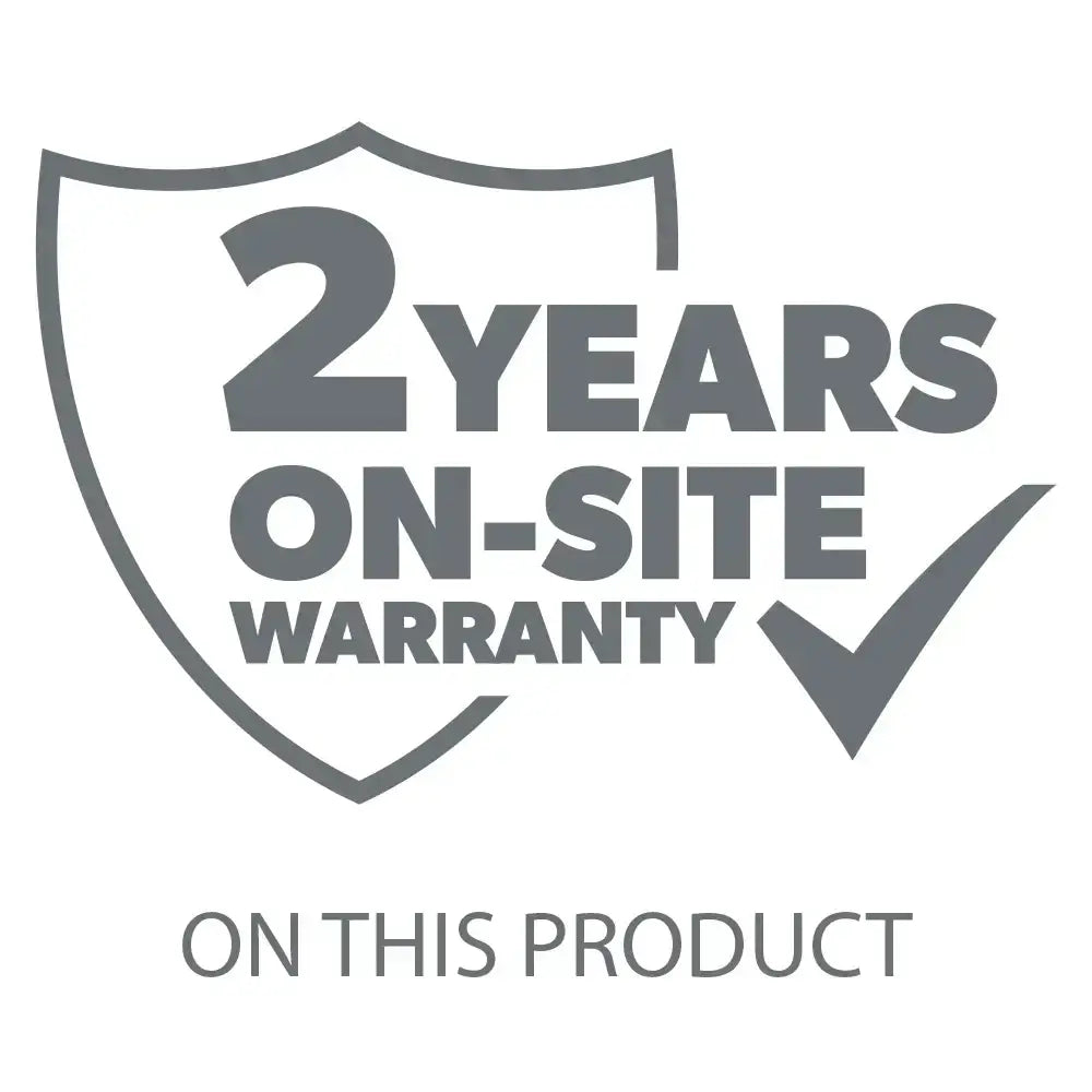 "2 years on-site warranty shield logo for POLOX 13W LED Emergency Motion Sensor Ceiling Bulkhead Light"