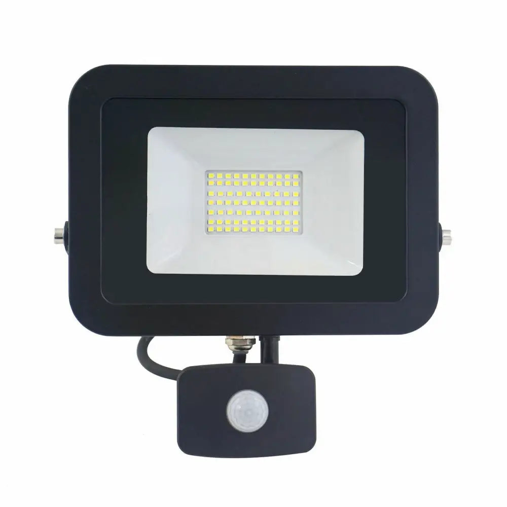 Slim very powerful Floodlight PIR, IP 65 rated, garden, 50 watt, Black UKEW