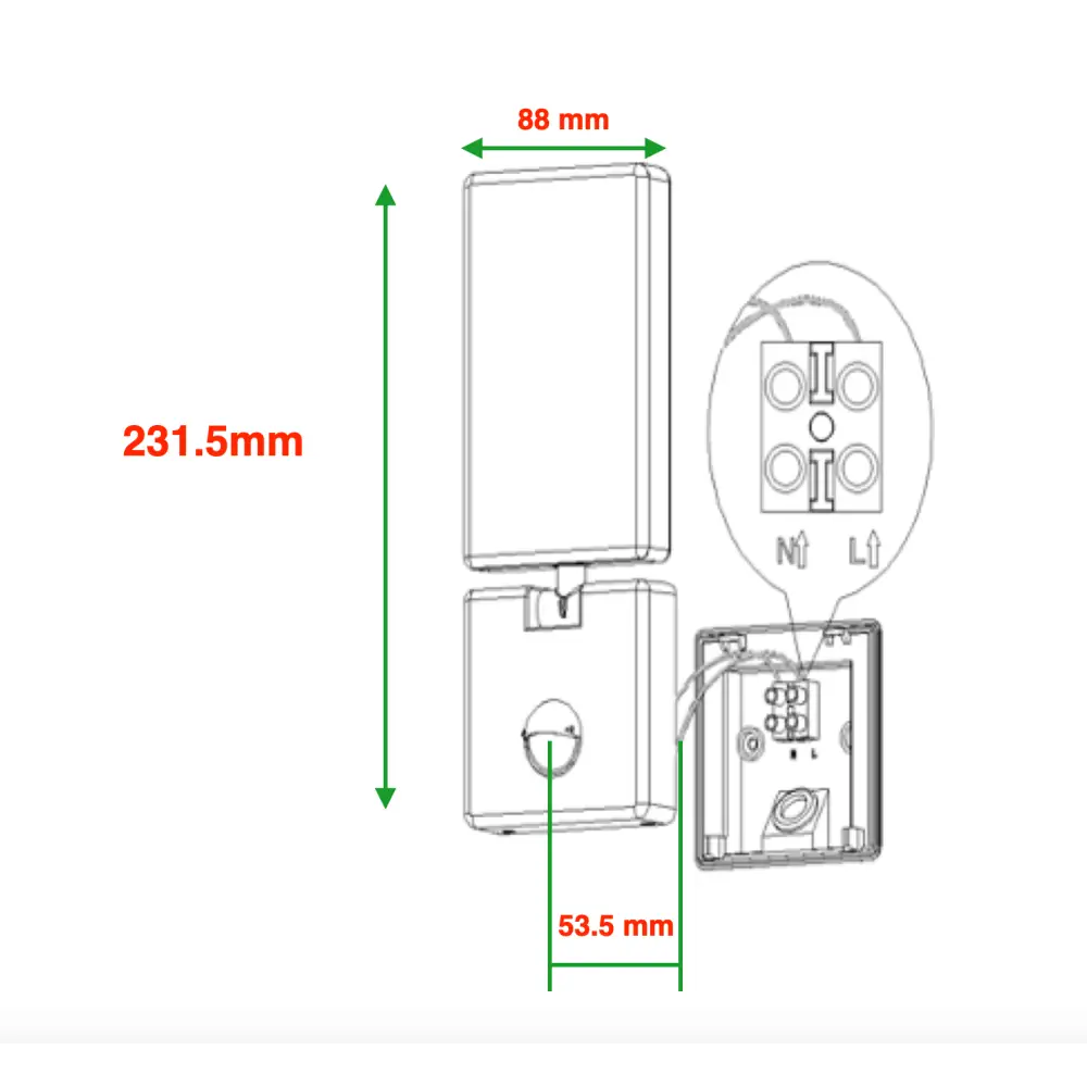 Power full PIR Infrared Motion Sensor Outdoor LED Flood Wall Light 15W, 4000K UKEW