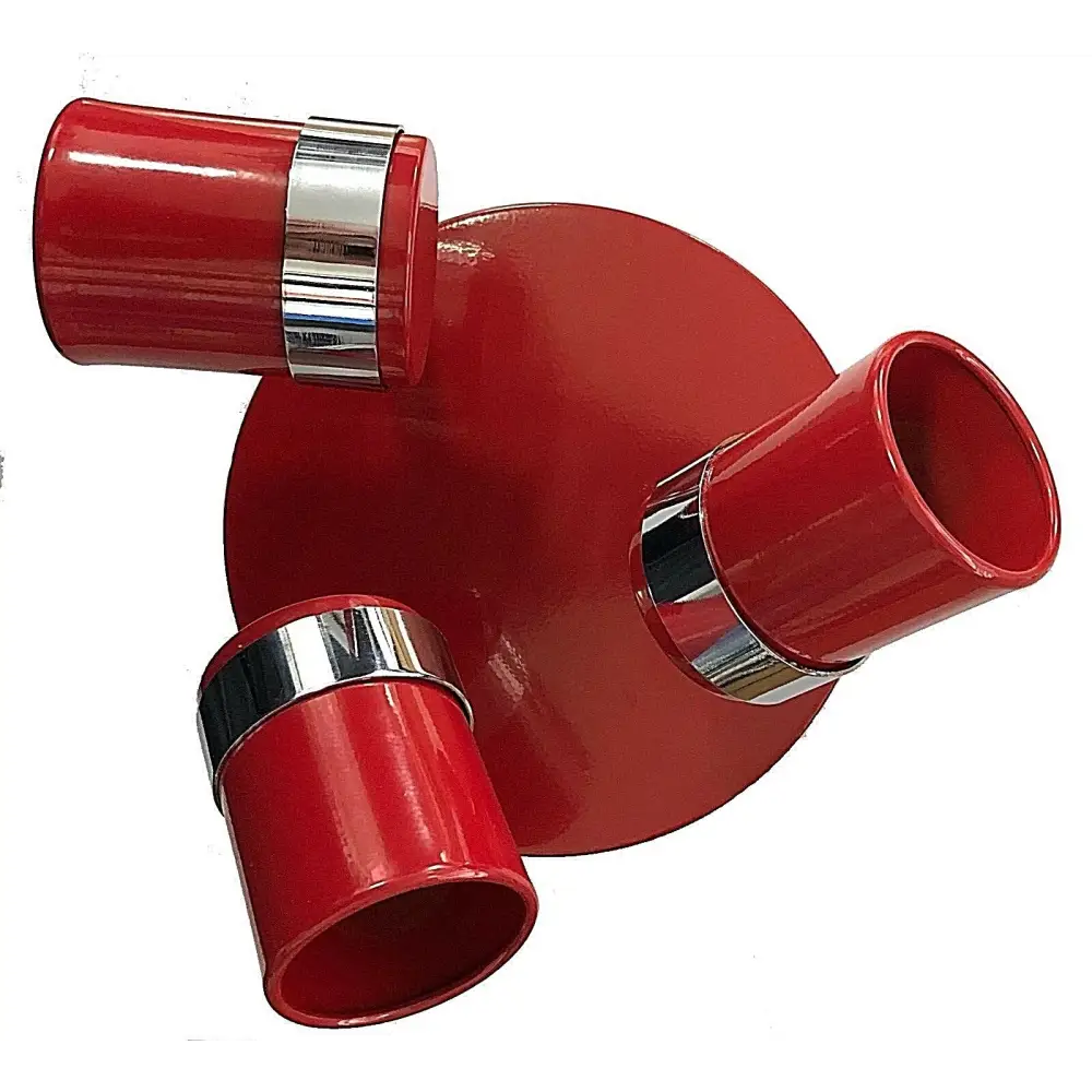 Red 3 Way Round Plate Interior Ceiling Spotlight UKEW