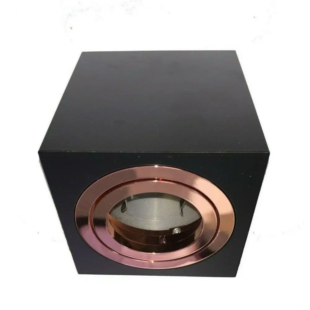 Ceiling Light Surface Mounted Downlight GU10 Spot Square Black& Rose Gold IP20 UKEW