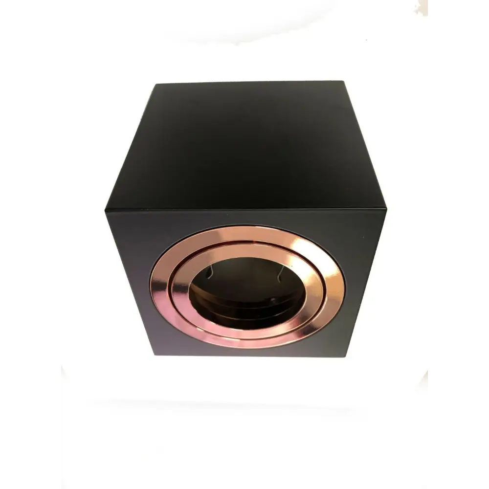 Ceiling Light Surface Mounted Downlight GU10 Spot Square Black& Rose Gold IP20 UKEW