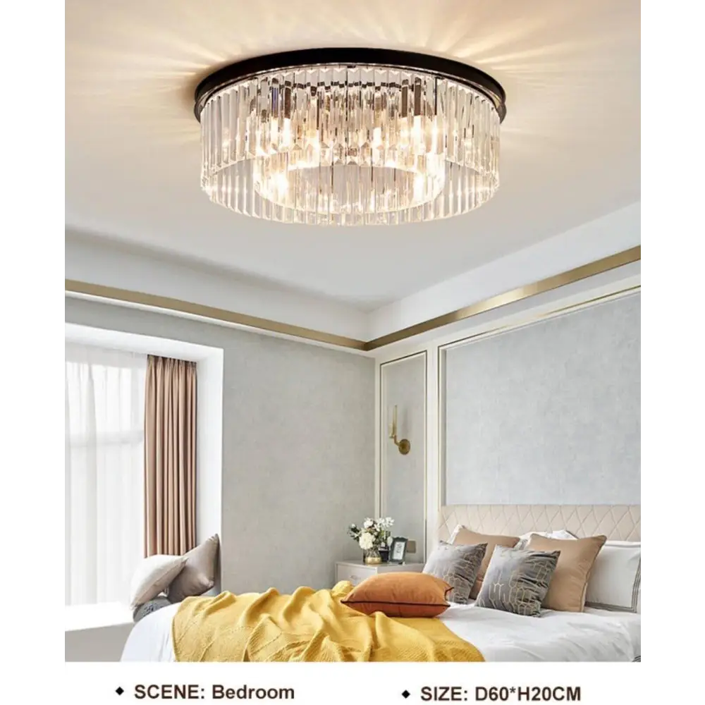 Chandelier Ceiling Light Modern Round Chrome - Stylish and Elegant Design - Light fixtures UK