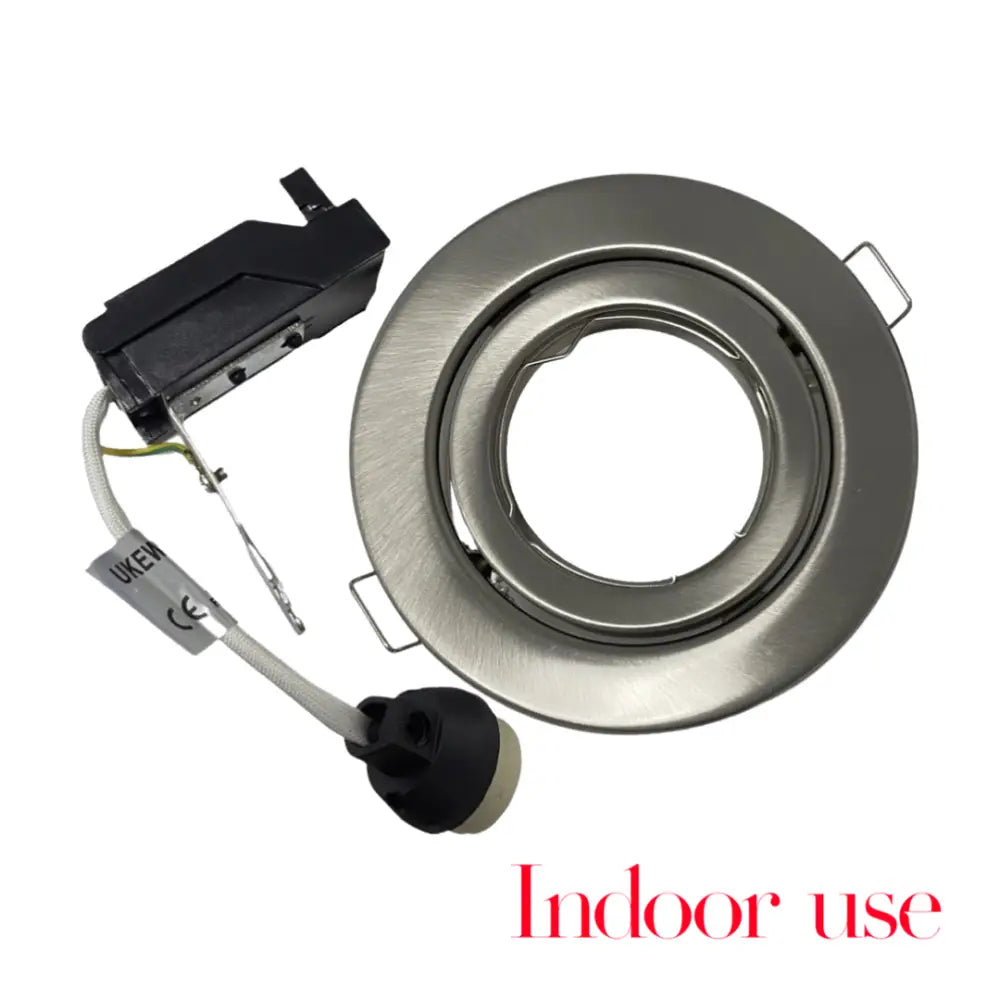 Pack of 10 GU10 Ceiling Tilt Directional Recessed Spotlight Downlights Satin UKEW