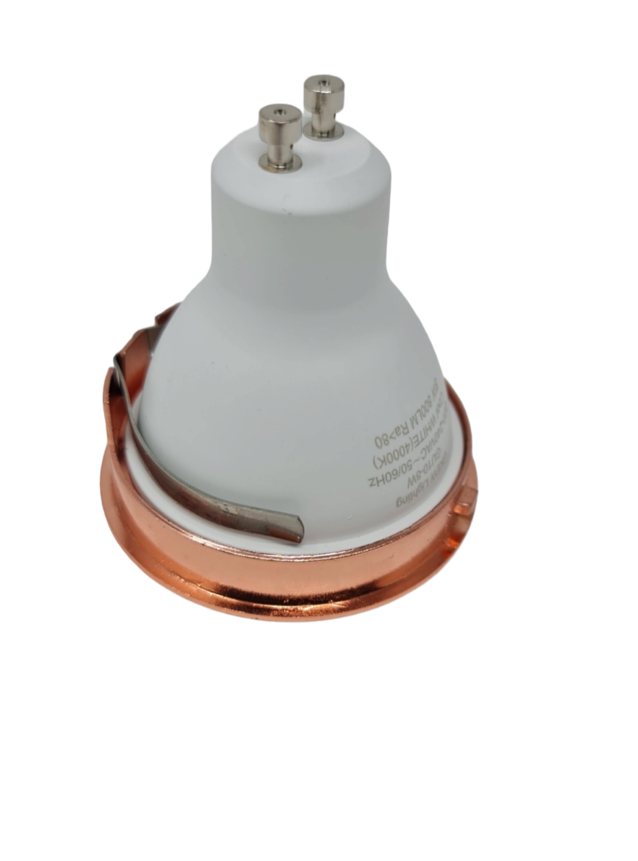 Rose Gold Square Fixed Dimmable Spotlight Fixture Fitting