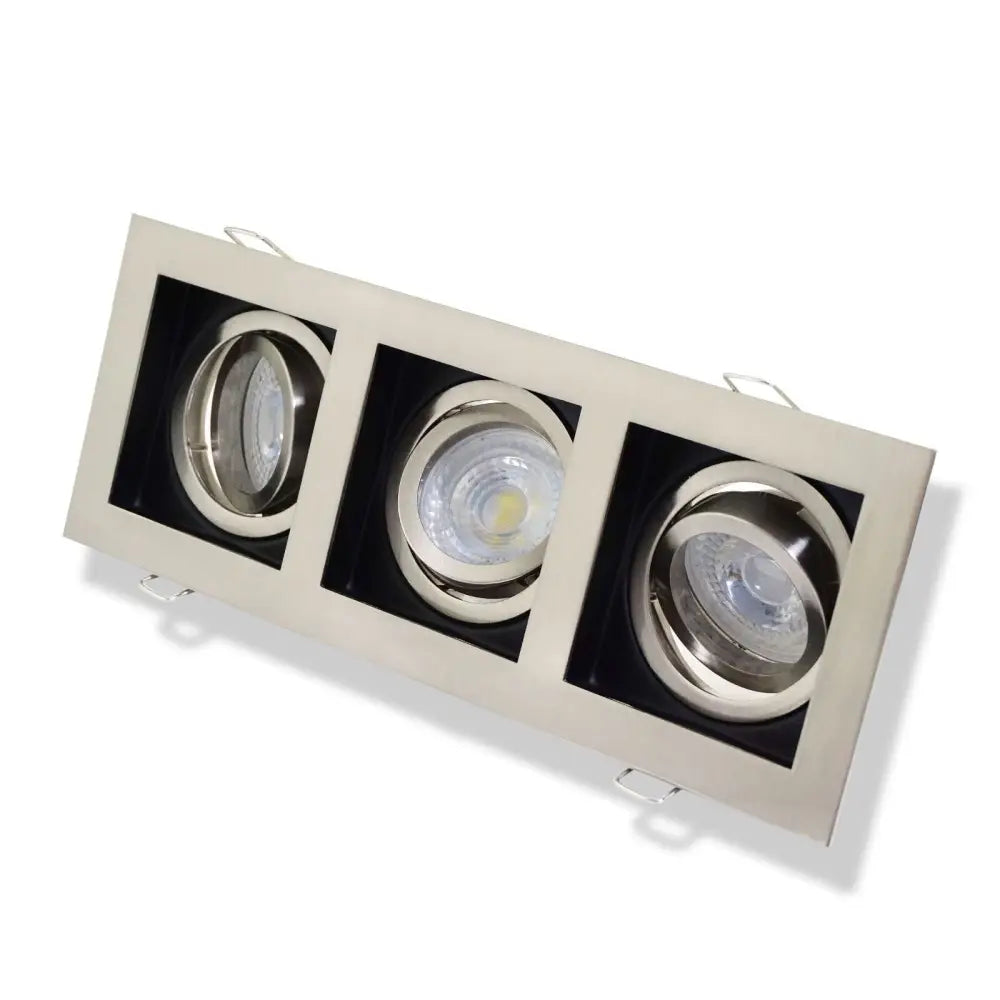 Ceiling Spotlight Recessed Downlight GU10 Fitting Square Chrome &Black UKEW